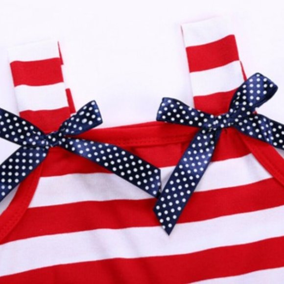 Independence Day Girl Outfit Clothes Dress 4th of July stars america patriotic - Picture 6 of 7
